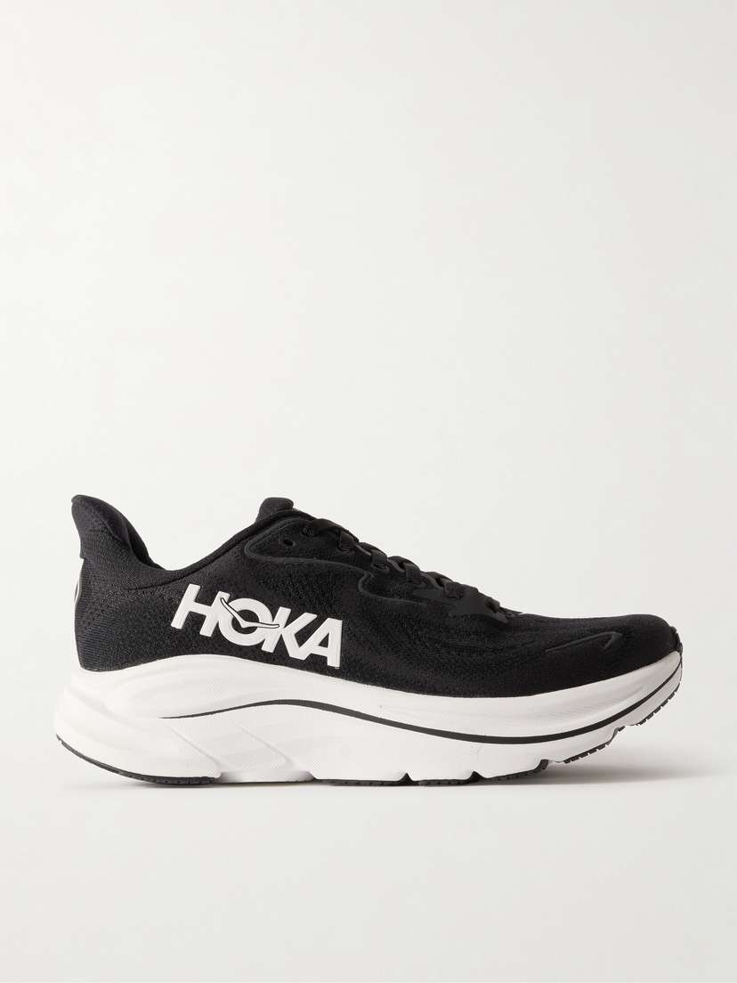 Hoka Clifton 10 Rubber-trimmed Jacquard-mesh Sneakers