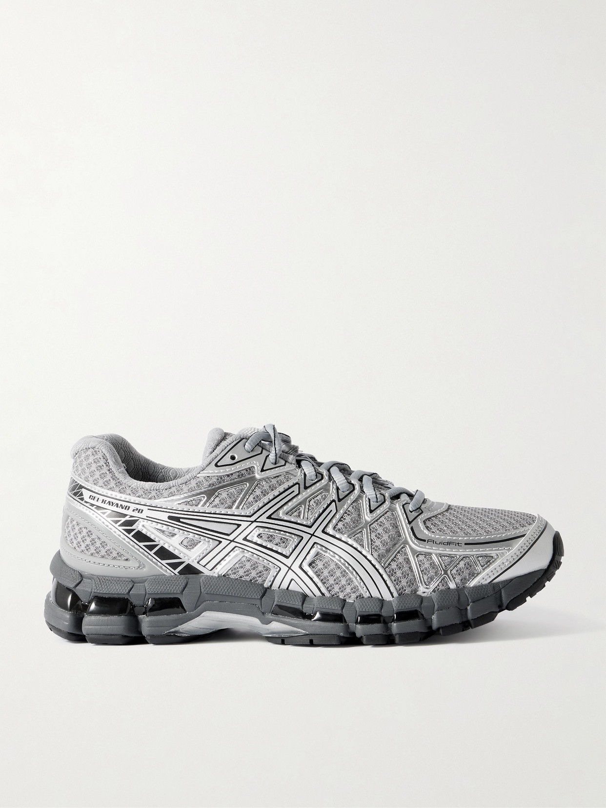 ASICS GEL-KAYANO 20 RUBBER-TRIMMED MESH SNEAKERS