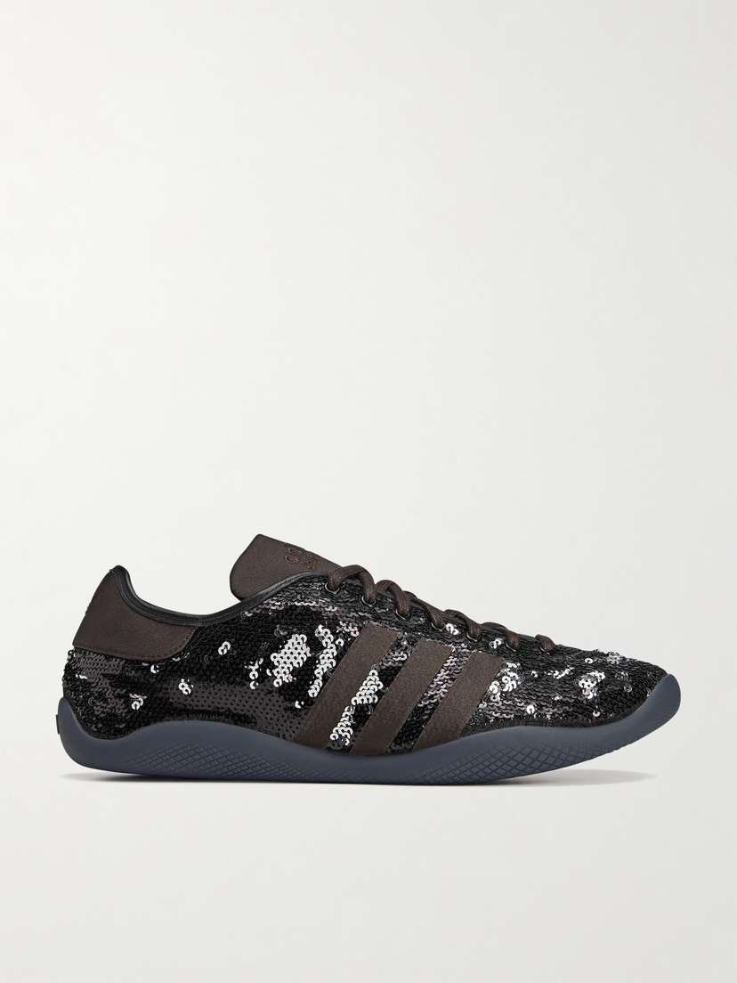 adidas Originals + Wales Bonner Karintha Lo Sequined Canvas Sneakers