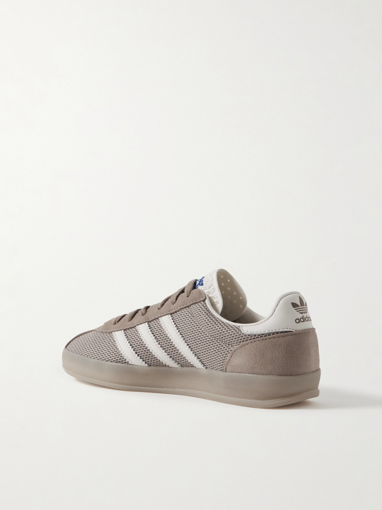 Shop Adidas Originals Gazelle Indoor Pro Suede And Leather-trimmed Mesh Sneakers In Neutrals