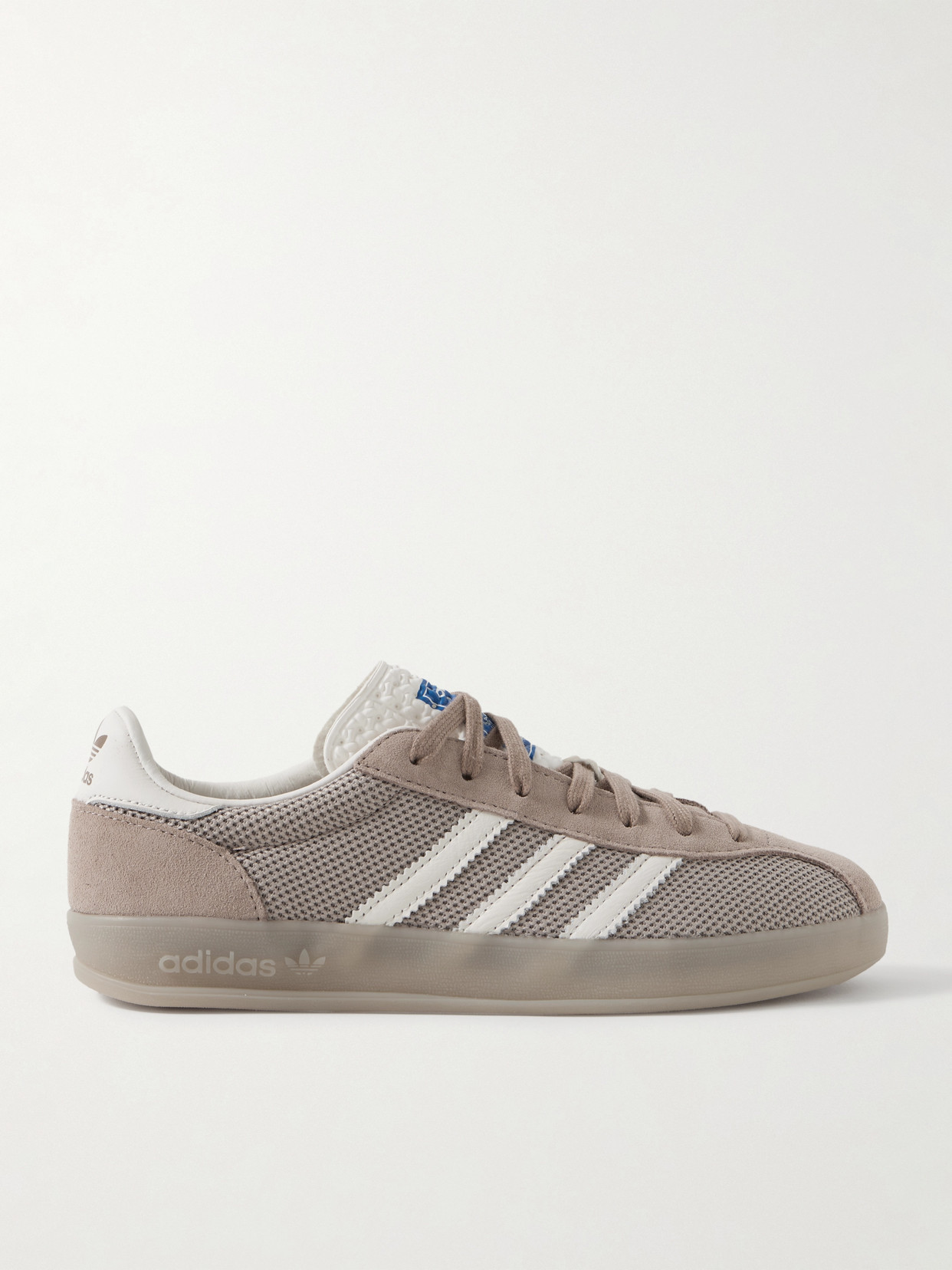 Adidas Originals Gazelle Indoor Pro Suede And Leather-trimmed Mesh Sneakers In Neutrals