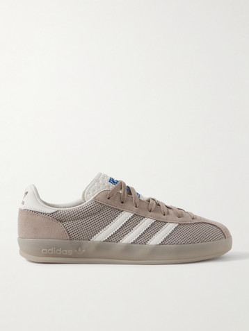 adidas Originals Gazelle Indoor Pro suede and leather-trimmed mesh sneakers