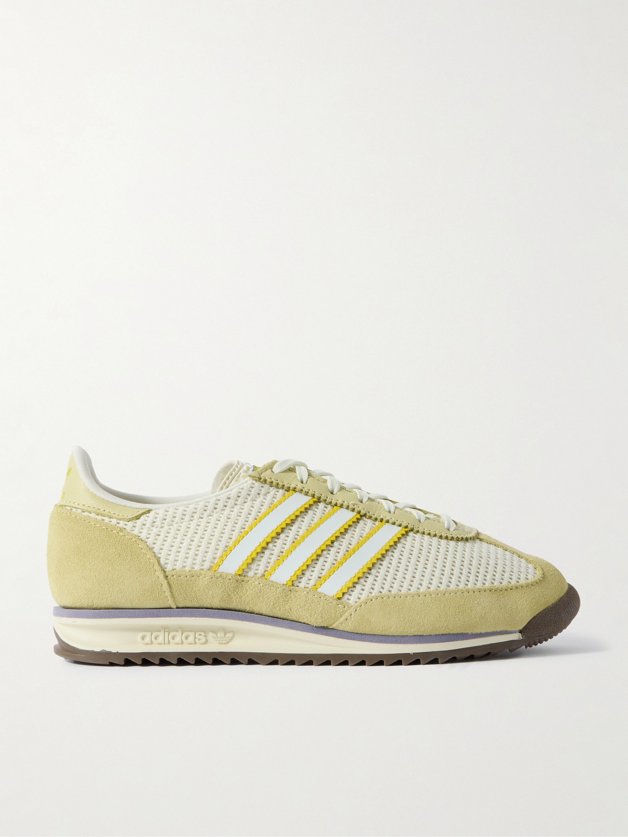 Adidas Originals Sl 72 Og Suede And Leather-trimmed Mesh Sneakers In Yellow