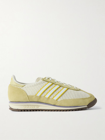 adidas Originals SL 72 OG suede and leather-trimmed mesh sneakers