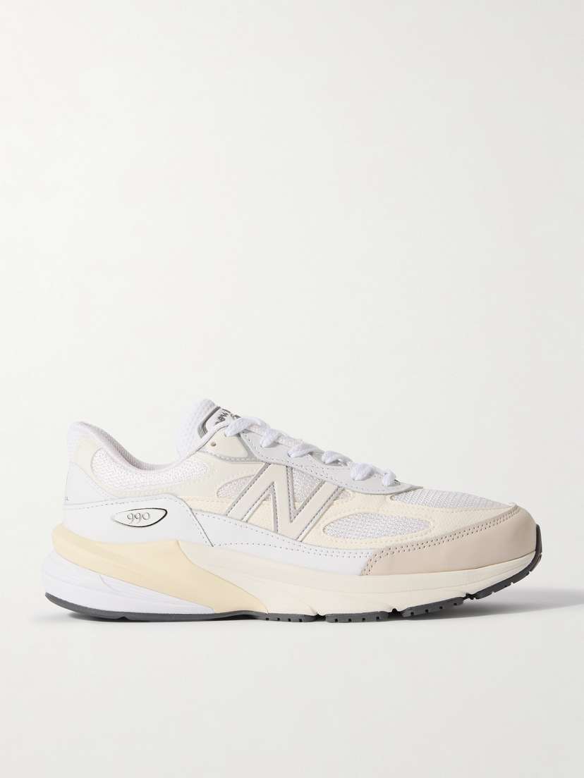 New Balance Made In Usa 990v6 Leather And Mesh Sneakers