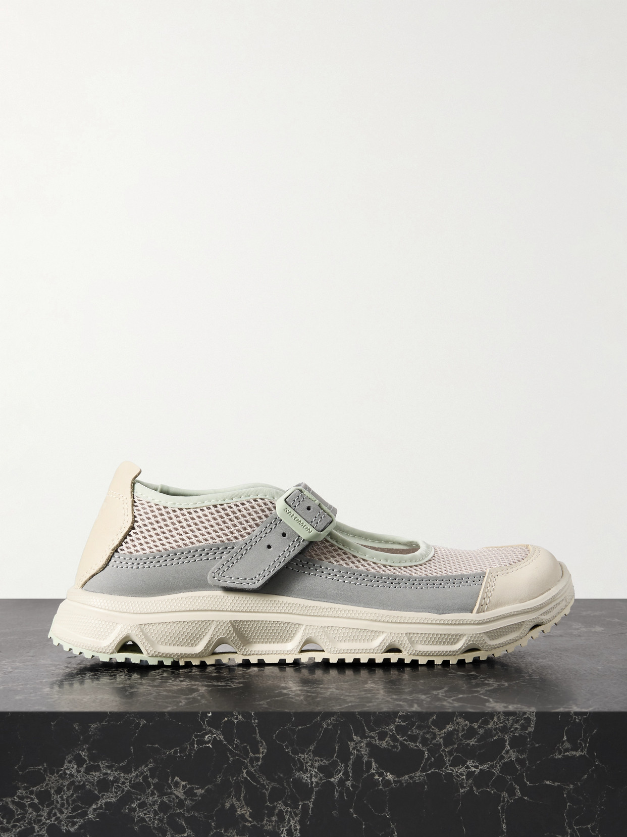Salomon Rx Marie Jeanne Collapsible-heel Mesh And Nubuck Sneakers