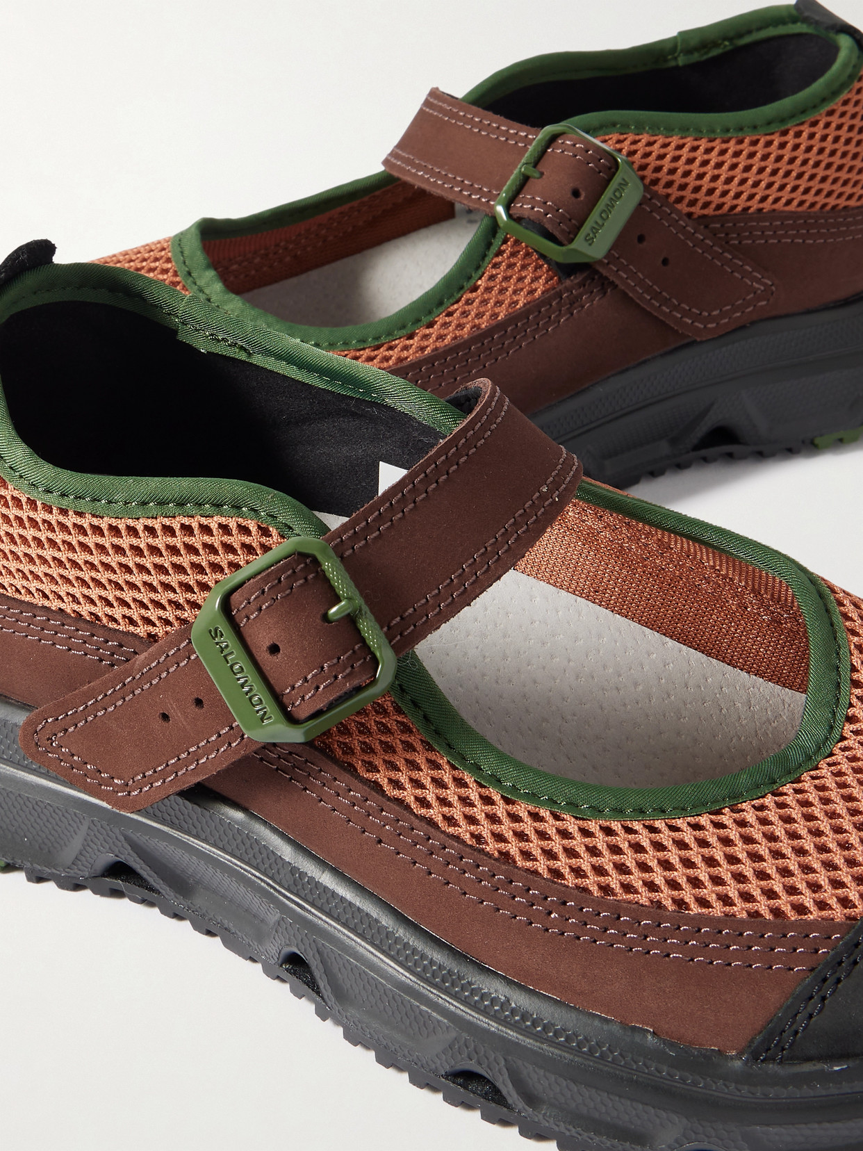 Salomon Rx Marie Jeanne Collapsible-heel Mesh And Nubuck Sneakers