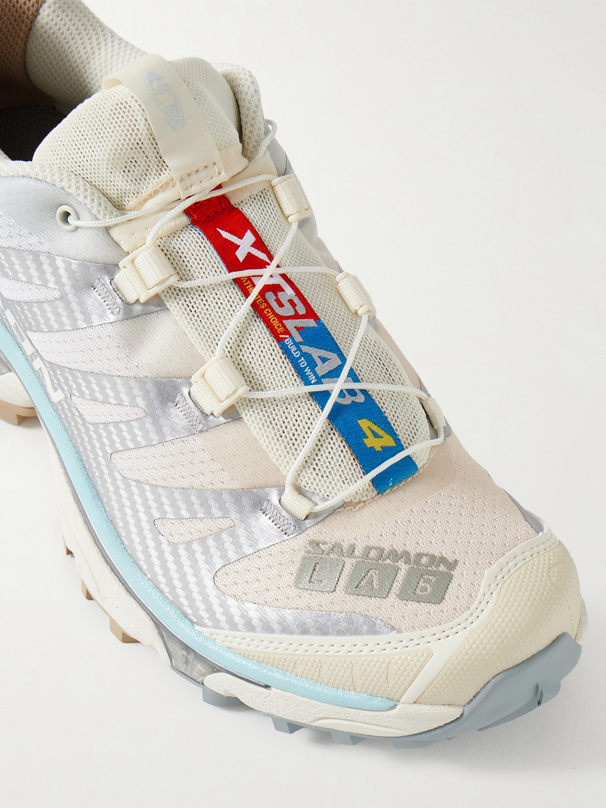 Salomon Xt-4 Og Rubber-trimmed Mesh Sneakers In Silver