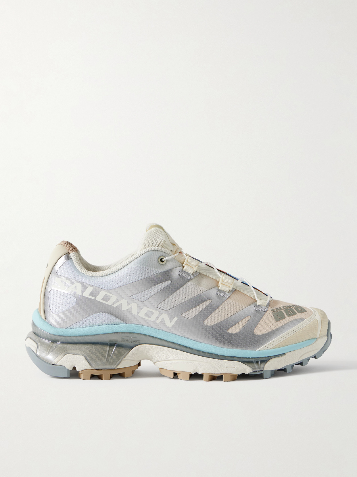 Salomon Xt-4 Og Rubber-trimmed Mesh Sneakers In Silver