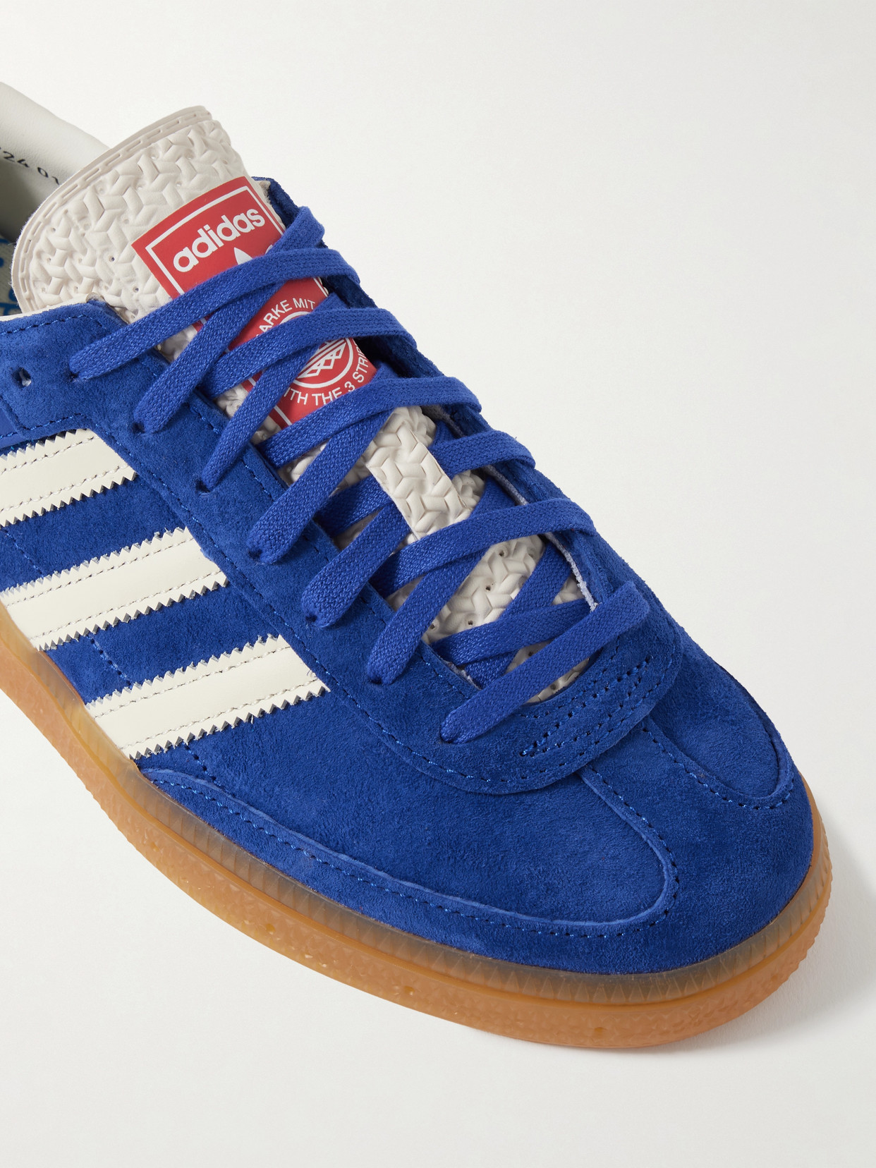 ADIDAS ORIGINALS HANDBALL CUP SPEZIAL RUBBER-TRIMMED SUEDE AND LEATHER SNEAKERS
