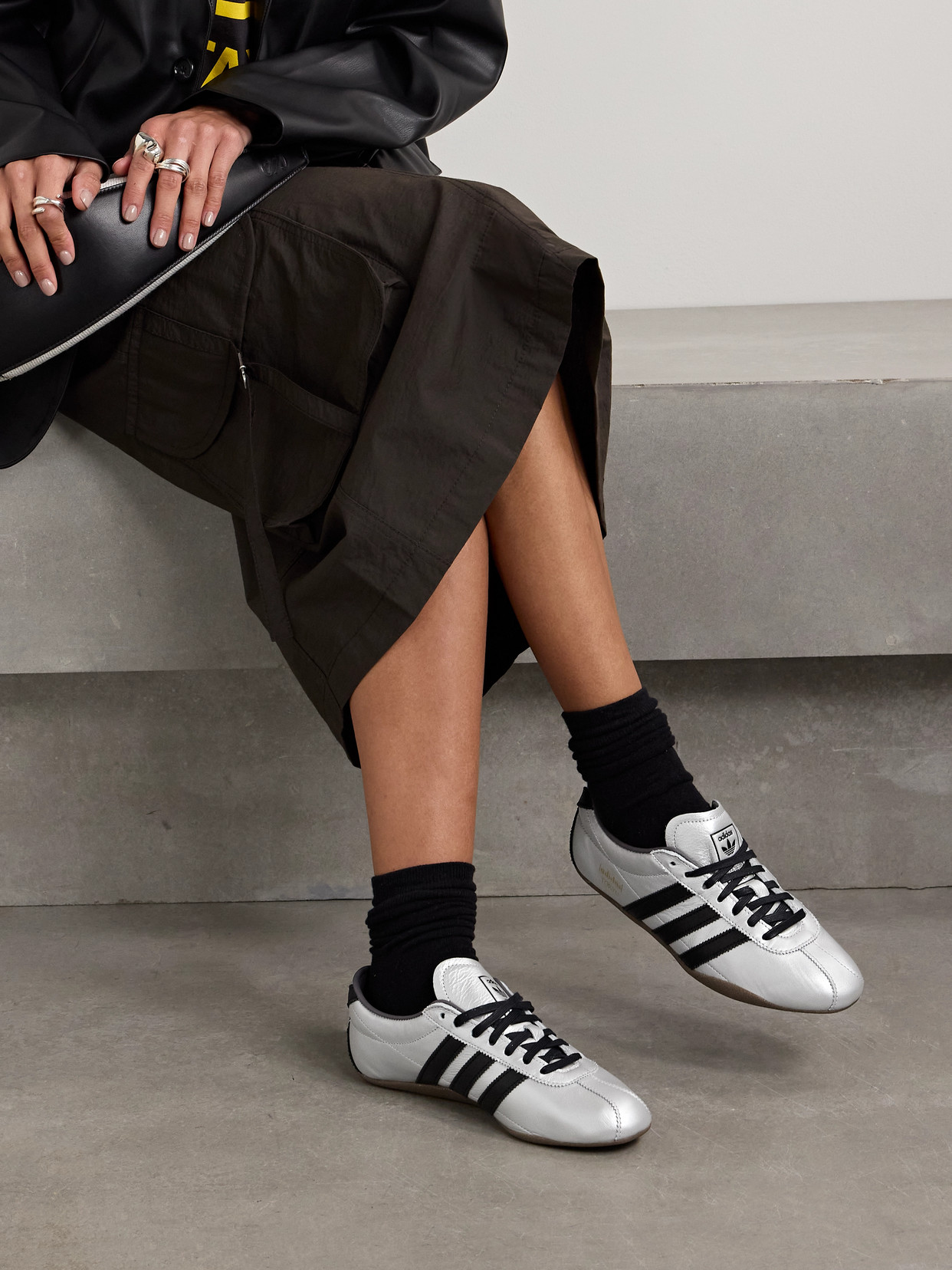 Adidas Originals Adidas Tokyo Low Top Suede Sneaker In Silver