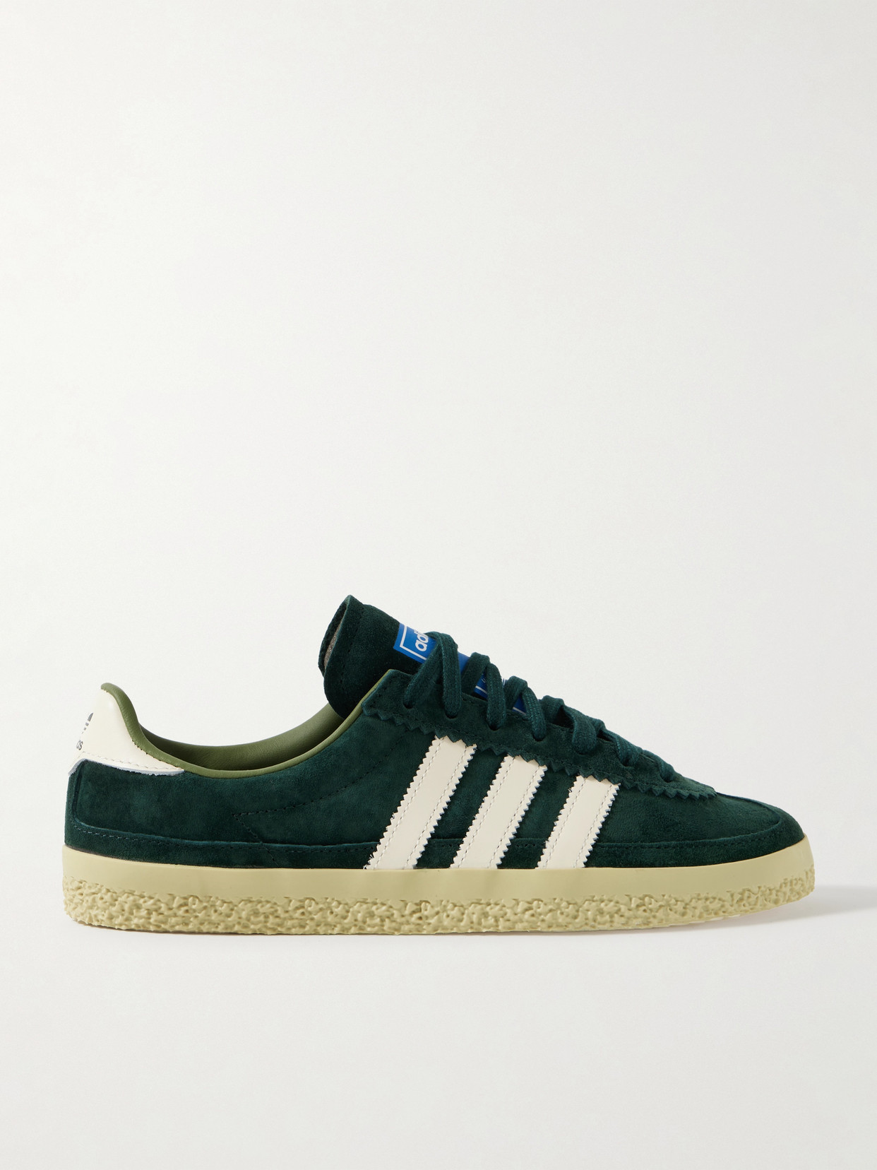 Adidas Originals Roelle Spezial Leather-trimmed Suede Sneakers In Green