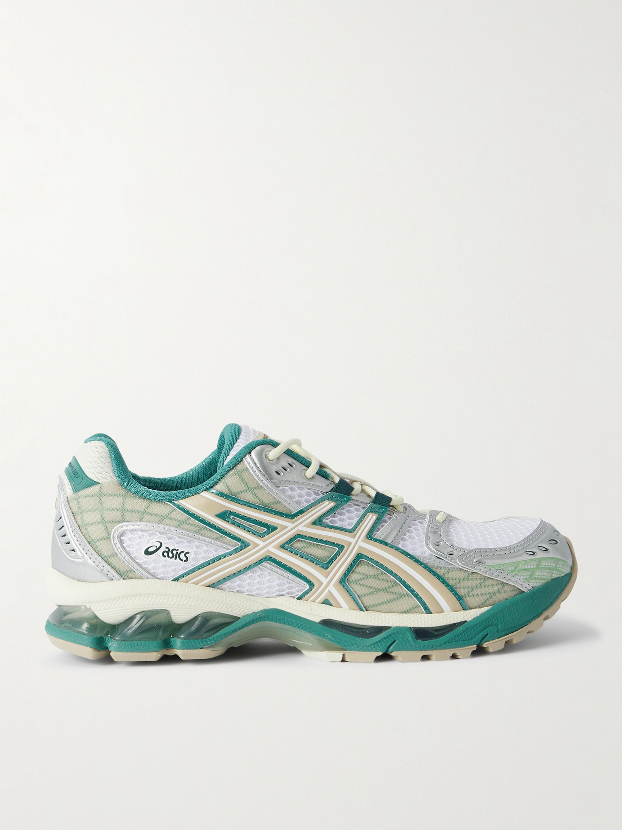 ASICS GEL-NIMBUS 10.1 METALLIC RUBBER-TRIMMED MESH AND RIPSTOP SNEAKERS