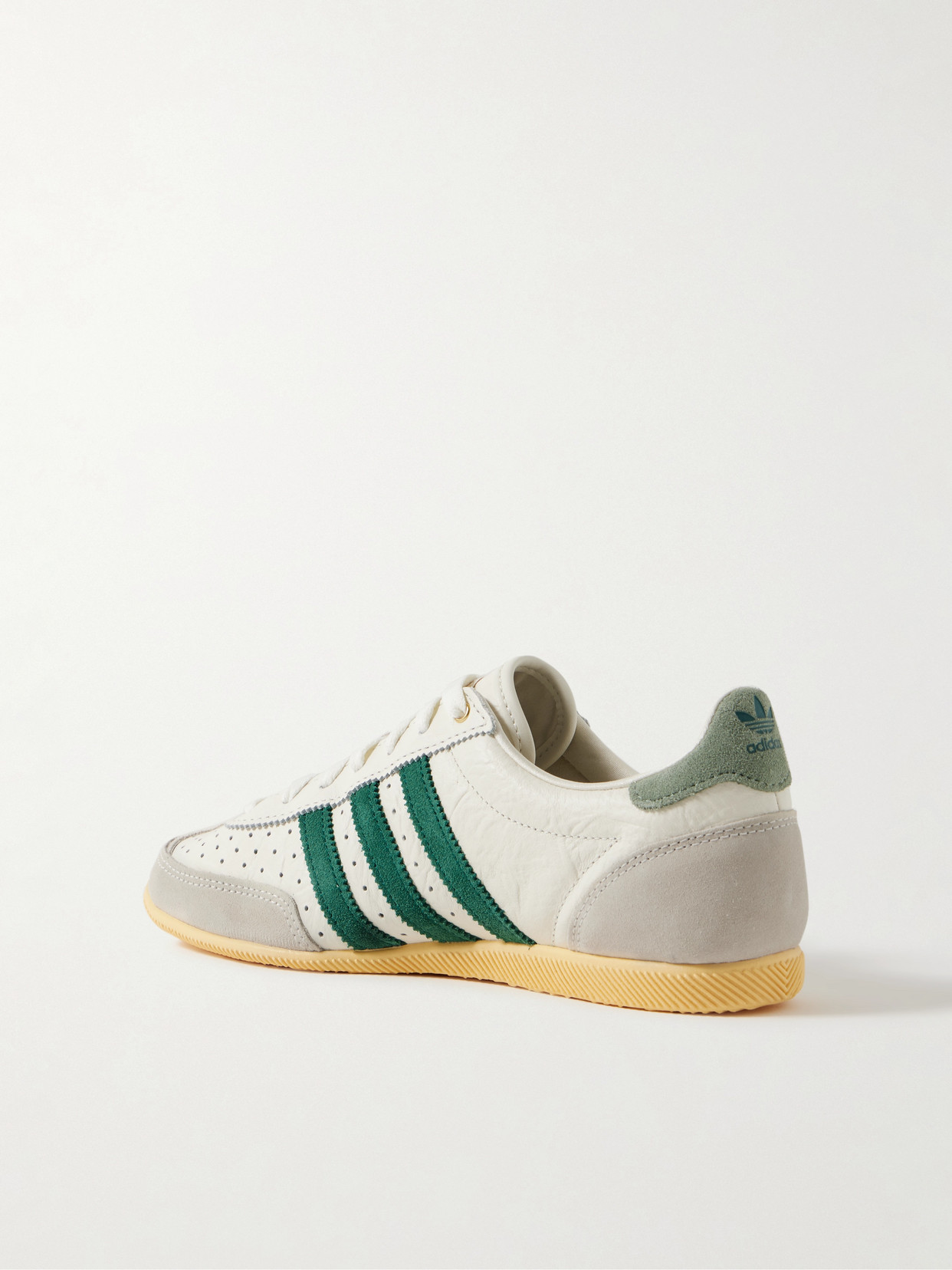 Adidas Originals Womens Offwhite Collegiate Gree Japan Leather Low-top Trainers In Off-white