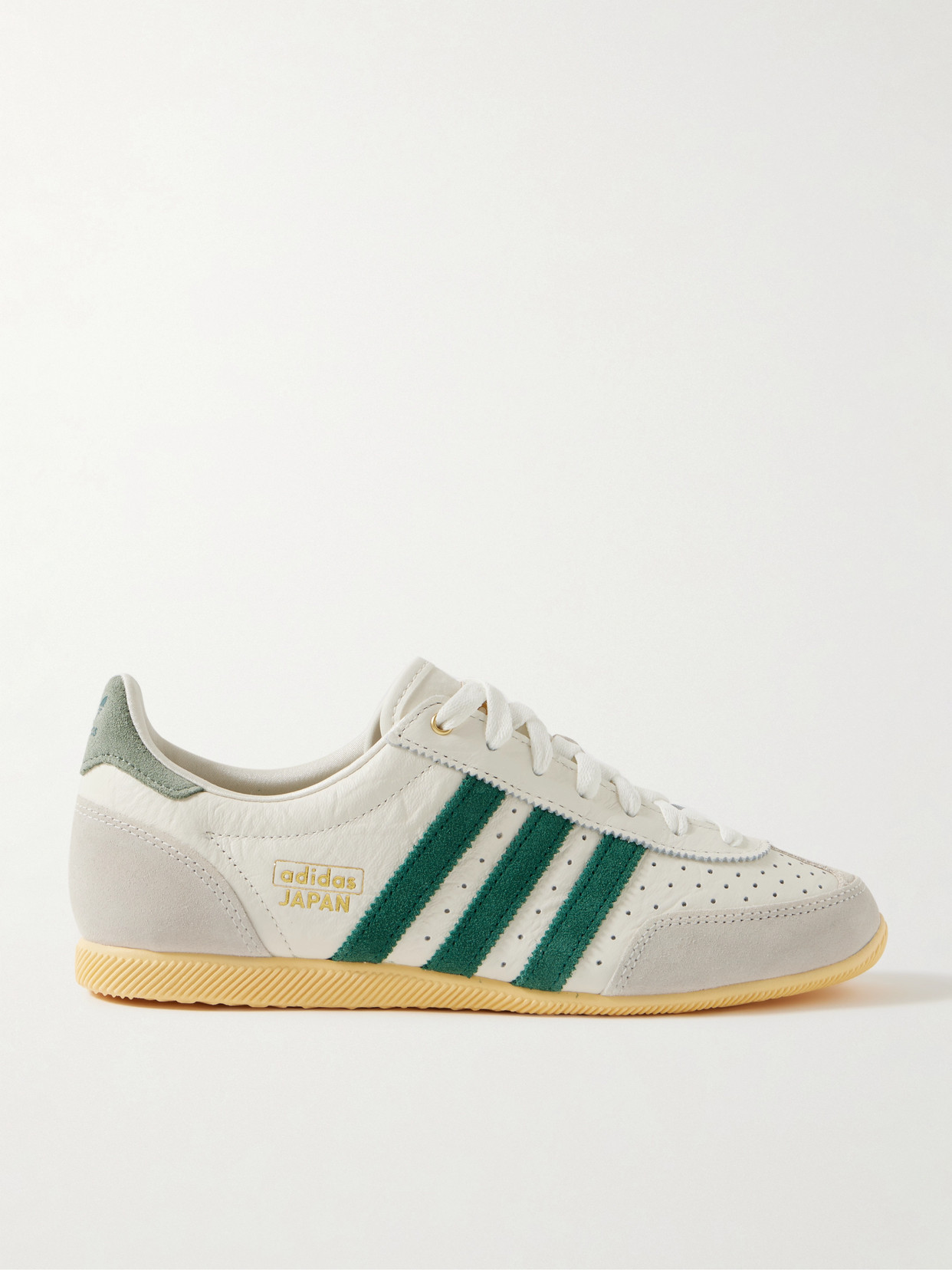 Adidas Originals Womens Offwhite Collegiate Gree Japan Leather Low-top Trainers In Off-white