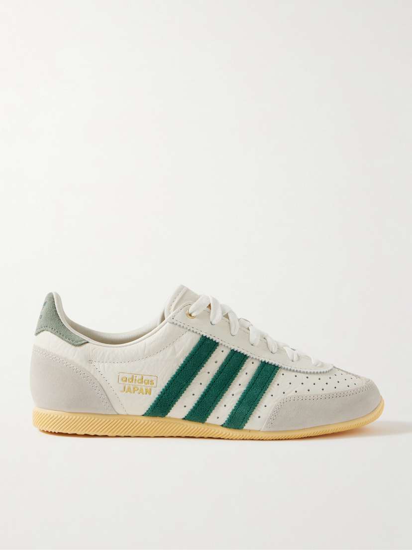 adidas Originals Japan Suede-trimmed Perforated Leather Sneakers