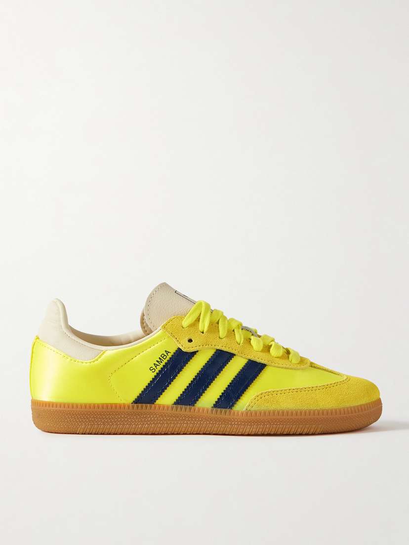 adidas Originals Samba Og Suede And Leather-trimmed Satin Sneakers
