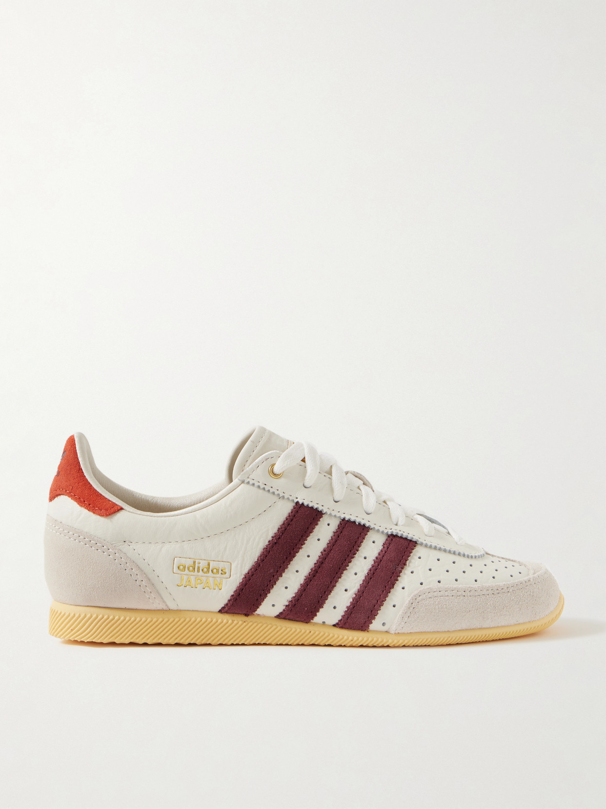 Adidas Originals Womens Offwhite Shadow Red Oran Japan Leather Low-top Trainers In Off-white