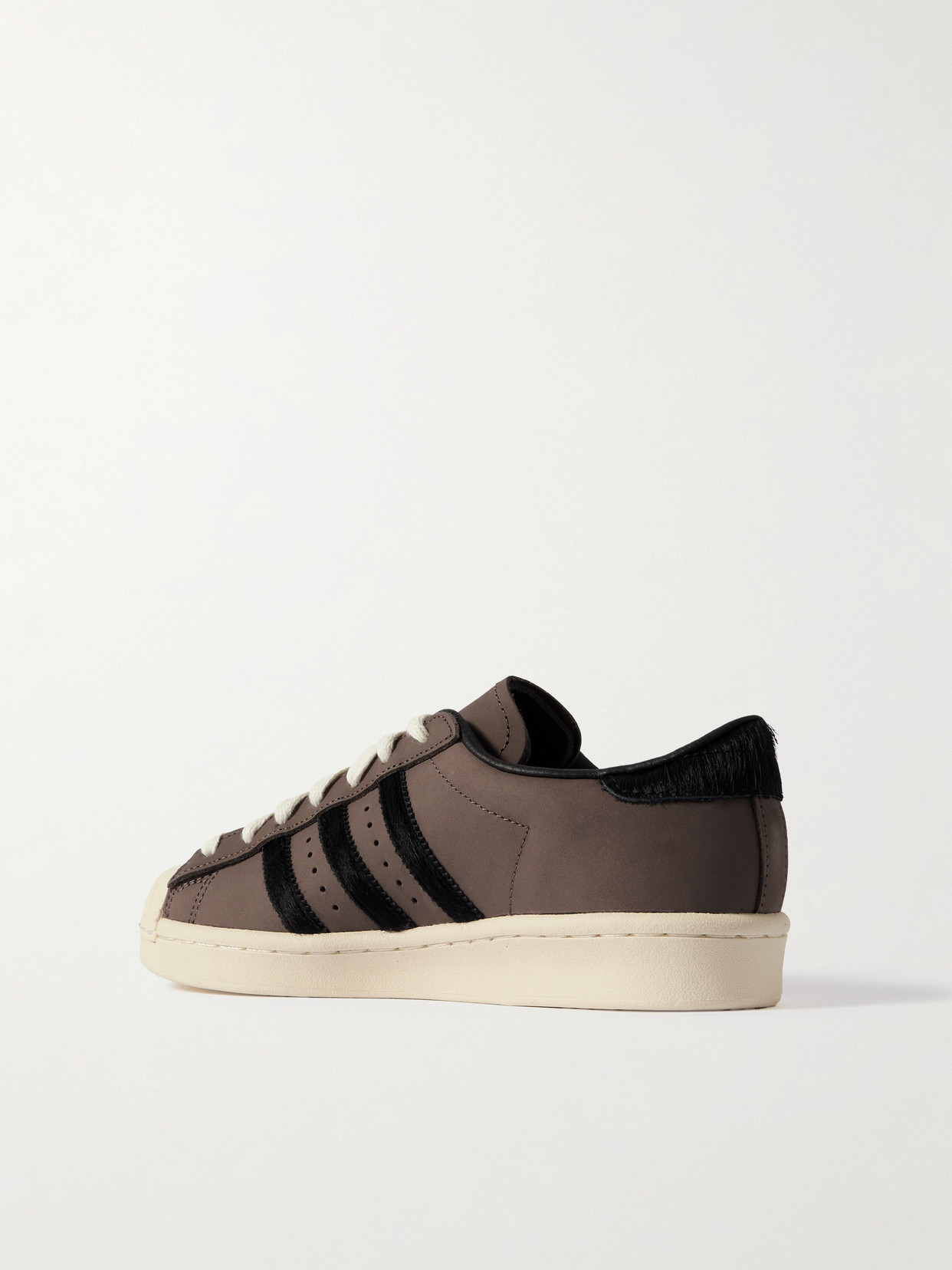 Superstar Vintage Calf Hair-Trimmed Nubuck Sneakers