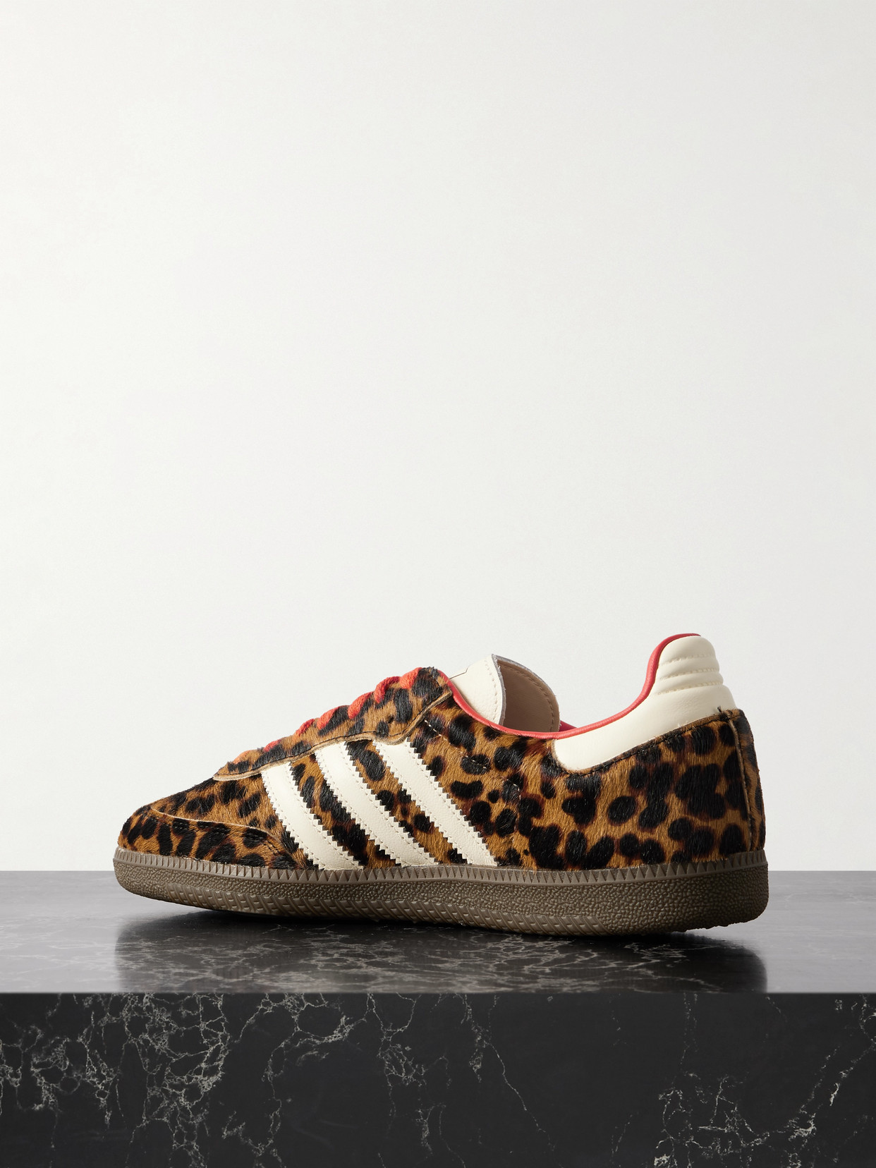 Adidas Originals Celine Low Lace-up Sneakers With Triomphe In Animal Print