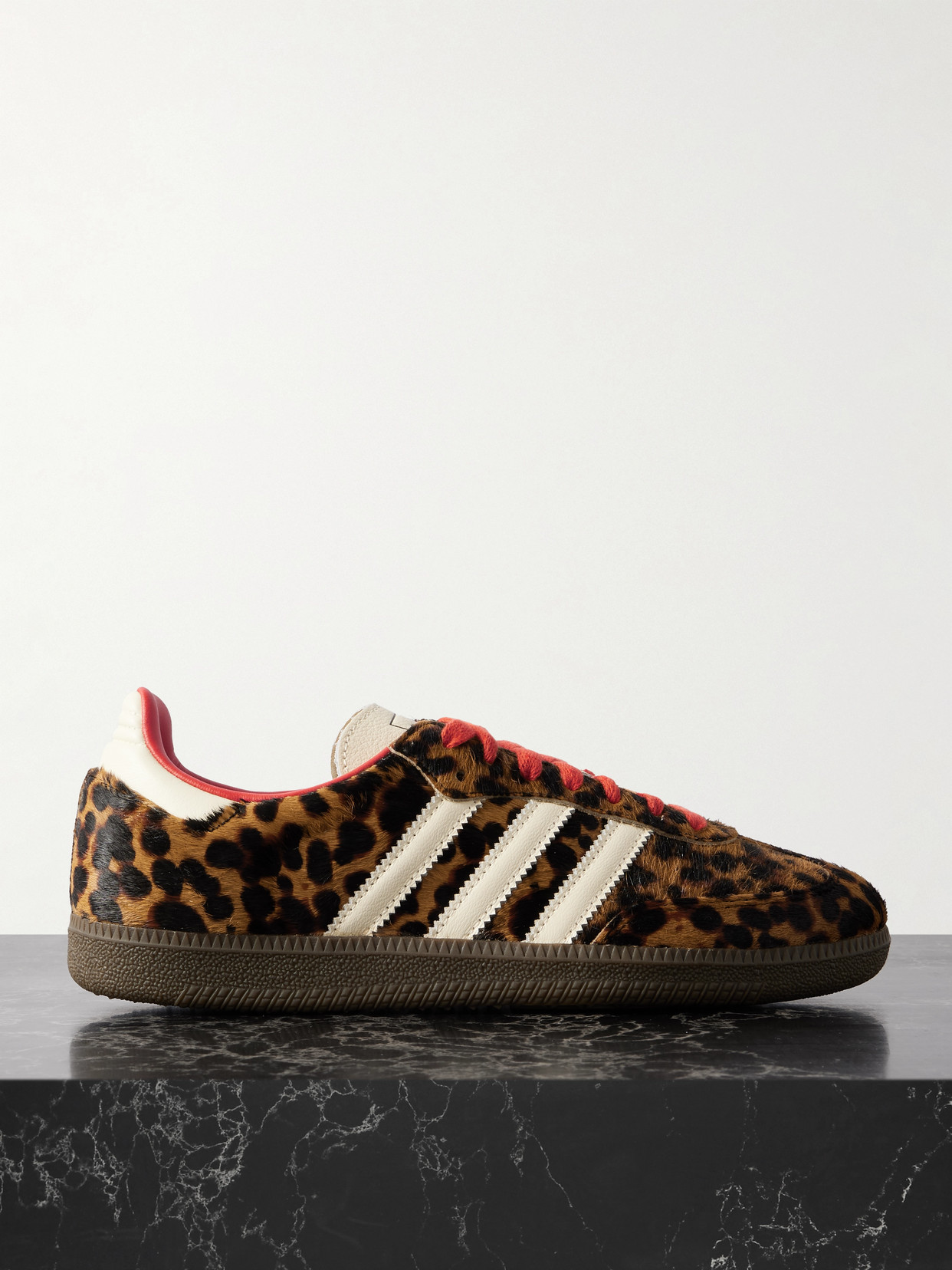 Adidas Originals Samba Og Leather-trimmed Leopard-print Pony Hair Sneakers In Animal Print