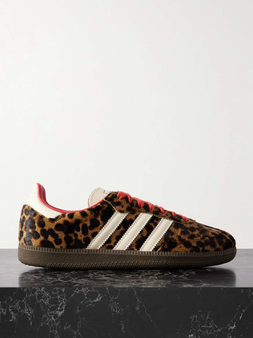 adidas Originals Samba Og Leather-trimmed Leopard-print Pony Hair Sneakers