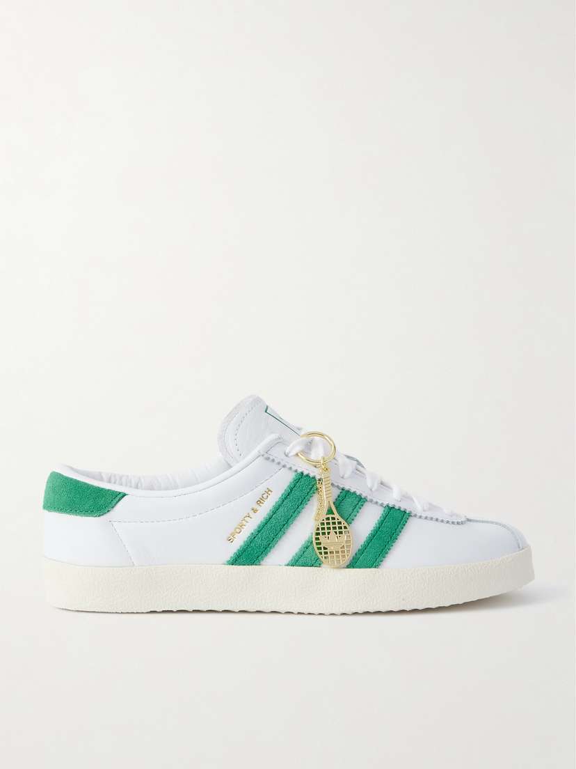 adidas Originals + Sporty & Rich Suede-trimmed Leather Sneakers