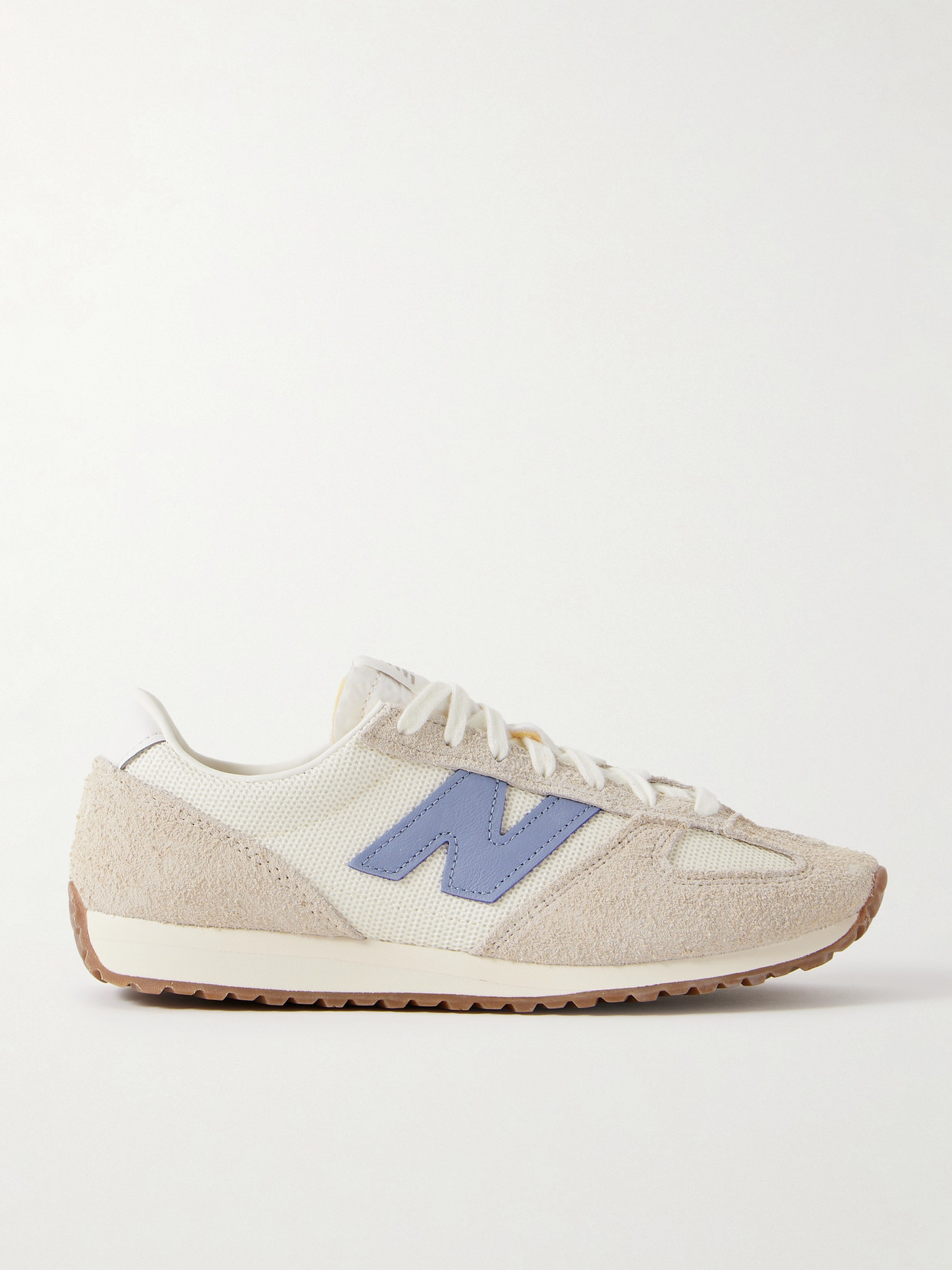 New Balance 471 Leather And Shell-trimmed Suede And Mesh Sneakers In White