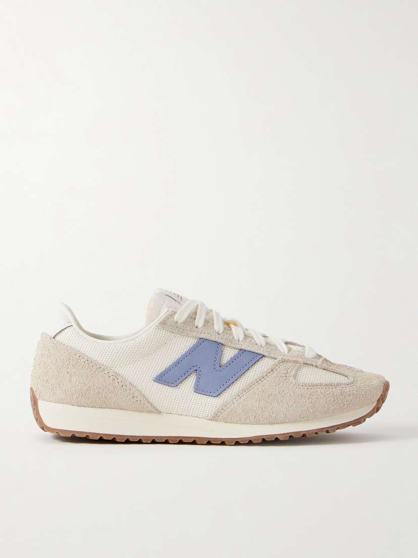 New Balance 471 Leather And Shell-trimmed Suede And Mesh Sneakers