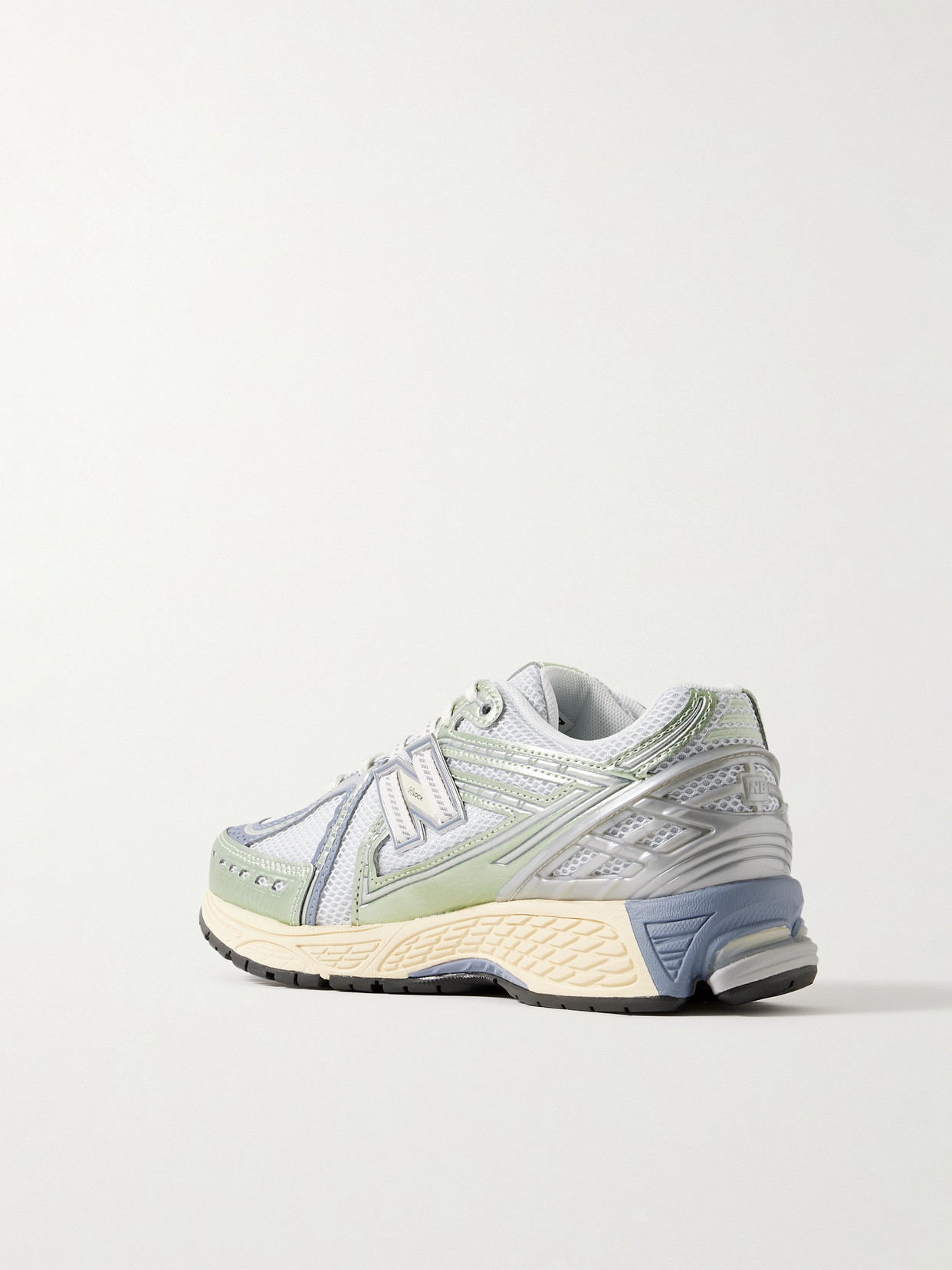 New Balance 1906r Metallic Leather-trimmed Mesh And Suede Sneakers In Blue
