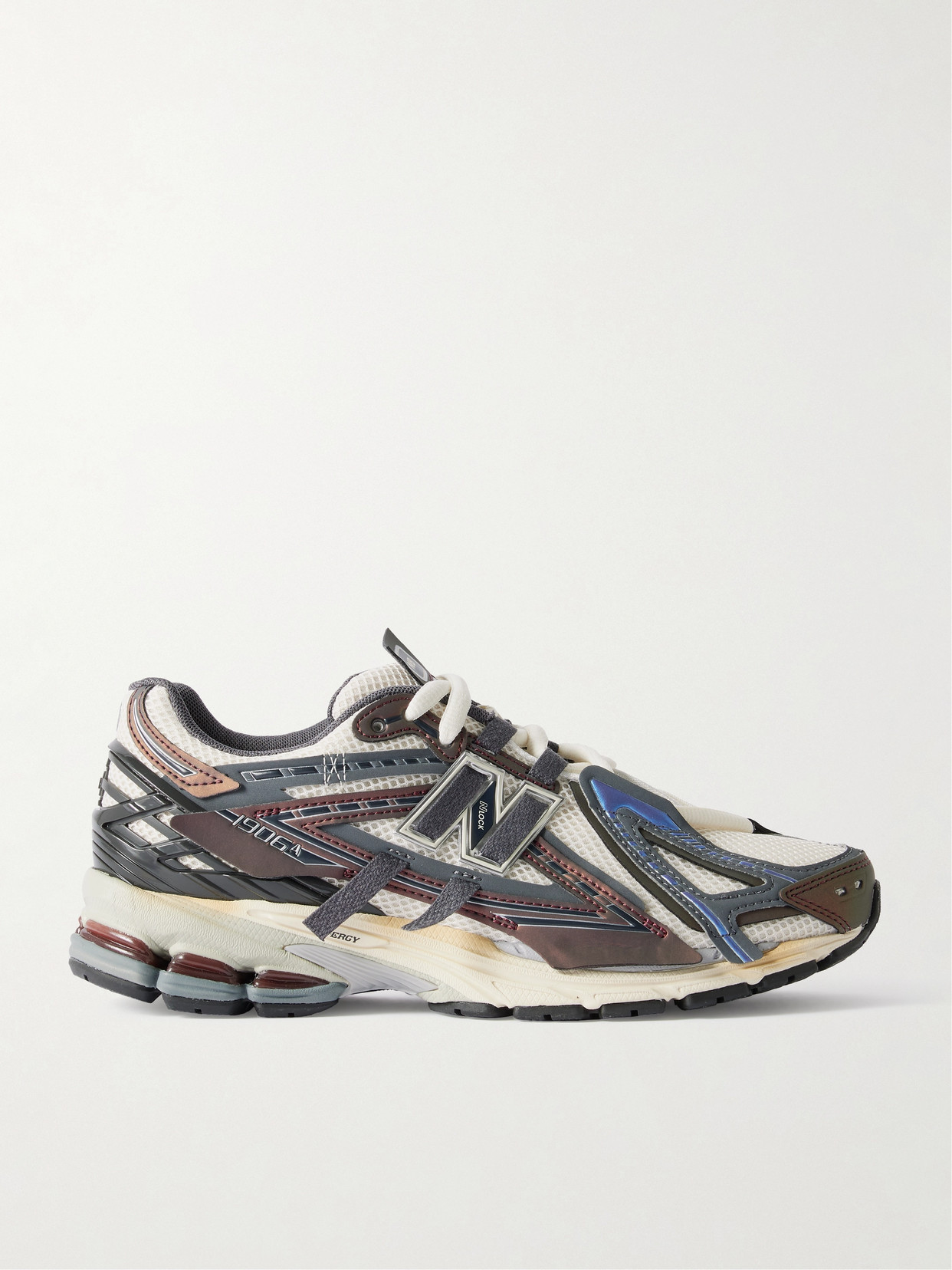 New Balance - 1906a Metallic Leather And Rubber-trimmed Mesh Sneakers - Crimson