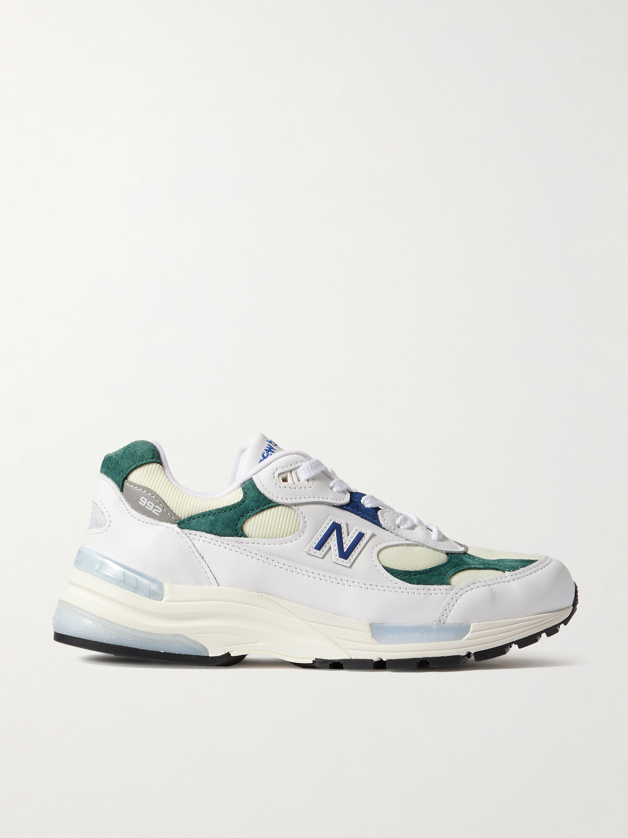 New Balance - 992 Leather, Mesh And Suede Sneakers - White