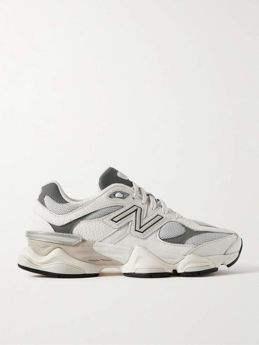 New Balance 9060 Rubber-trimmed Textured-leather And Mesh Sneakers