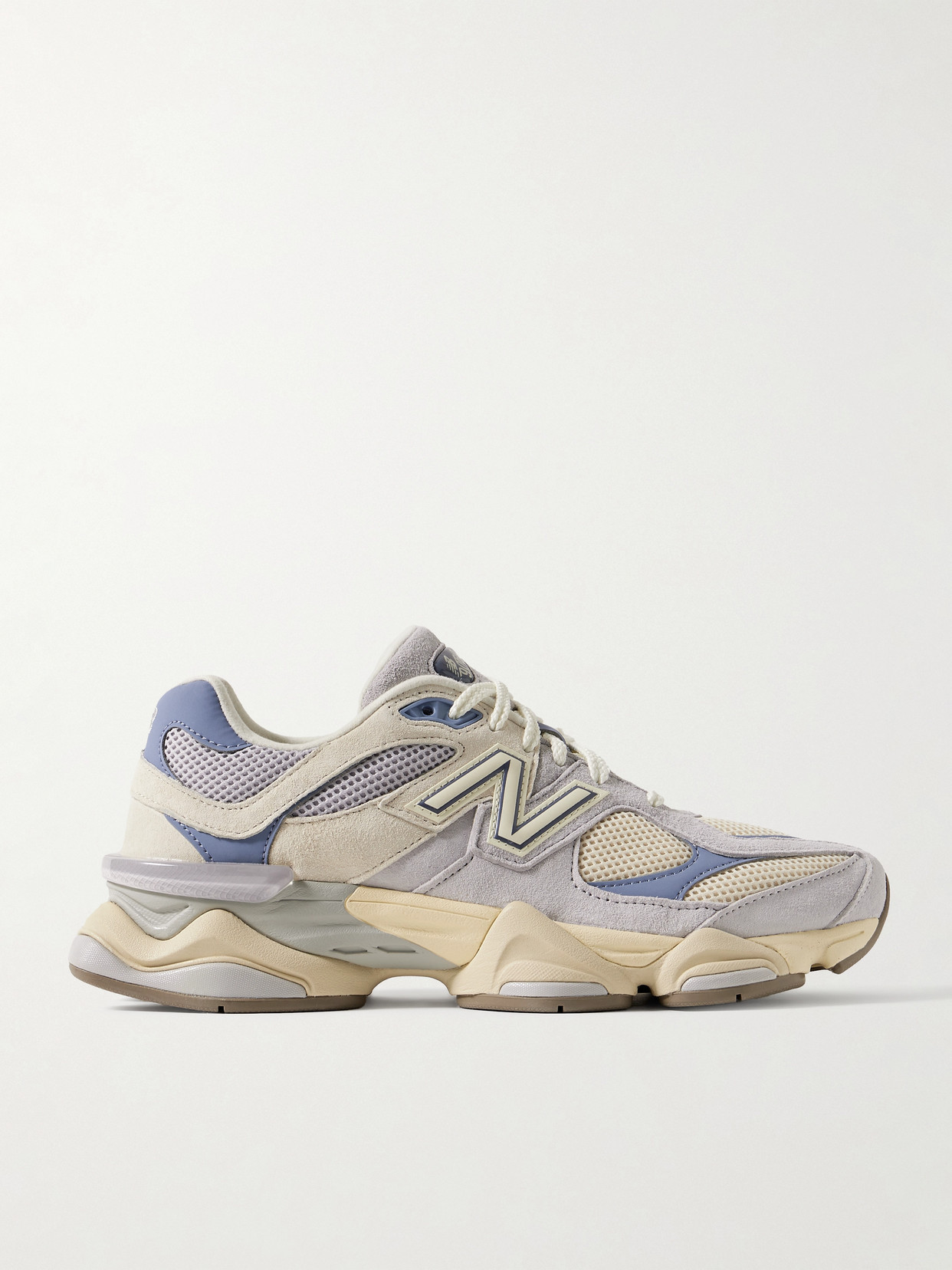 New Balance 9060 Rubber And Leather-trimmed Suede And Mesh Sneakers In Blue