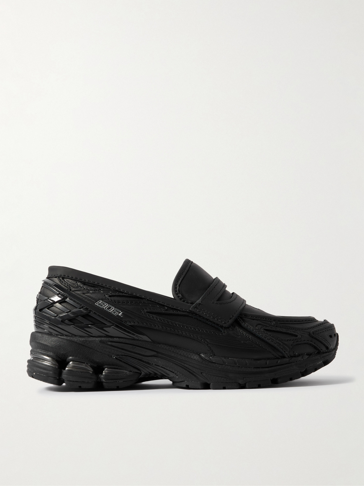 New Balance - 1906l Rubber-trimmed Leather Slip-on Sneakers - Black