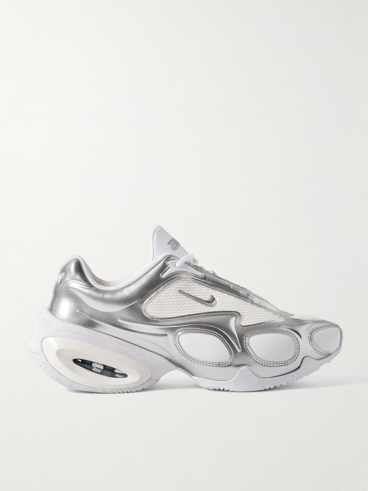 Air Max Muse mesh-trimmed metallic leather sneakers