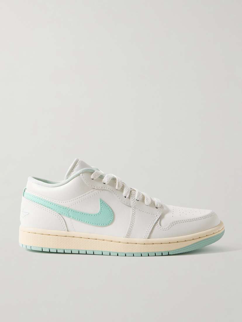 Nike Air Jordan 1 Low Embroidered Leather Sneakers