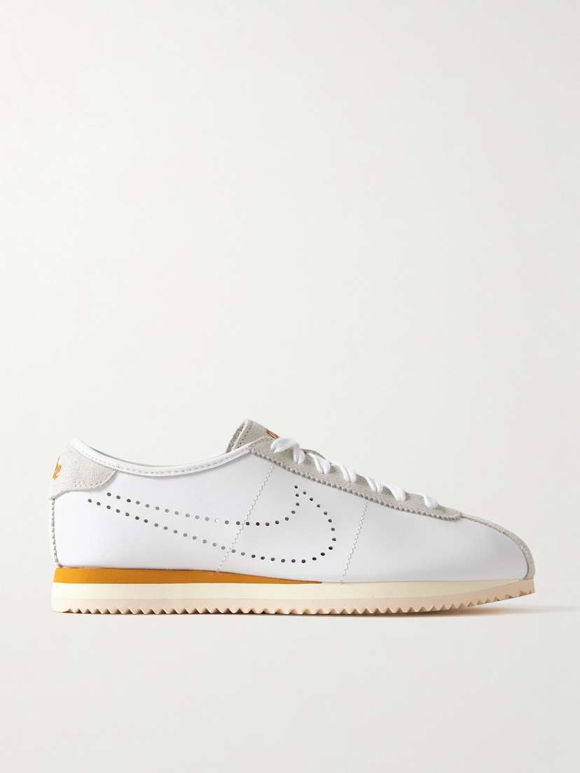Nike Cortez Decon Suede-trimmed Perforated Leather Sneakers