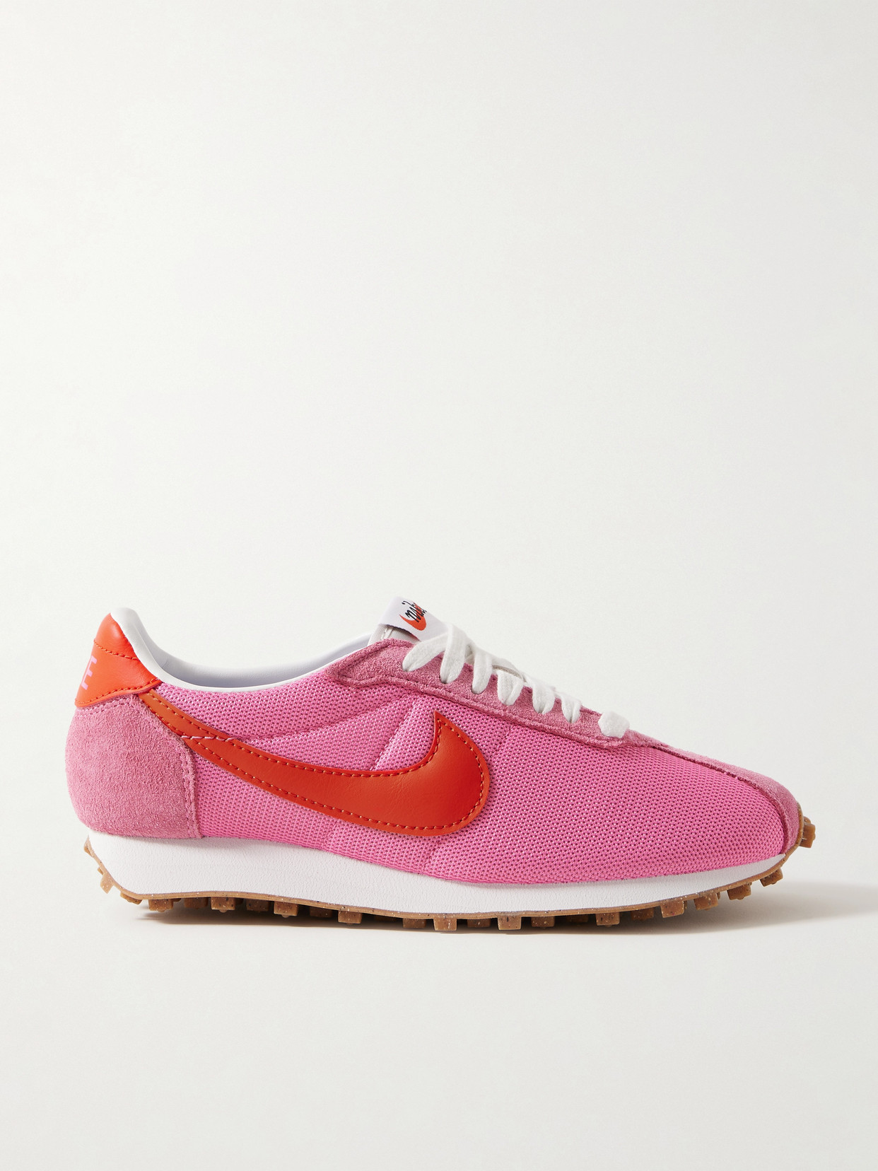Nike Ld-1000 Leather And Brushed Suede-trimmed Mesh Sneakers In Pink