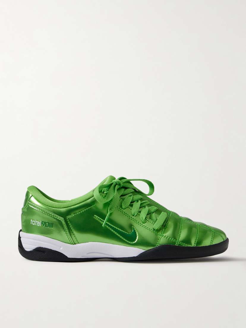 Nike Total 90 Metallic Quilted Patent-leather Sneakers