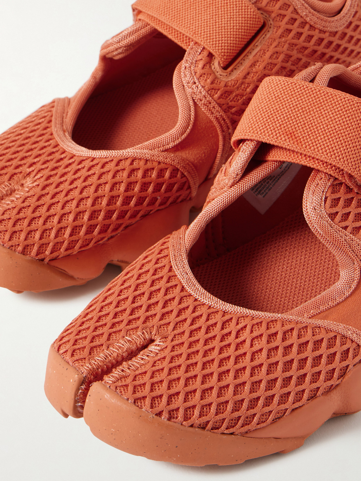 Nike Air Rift Mesh Split-toe Sneakers In Orange