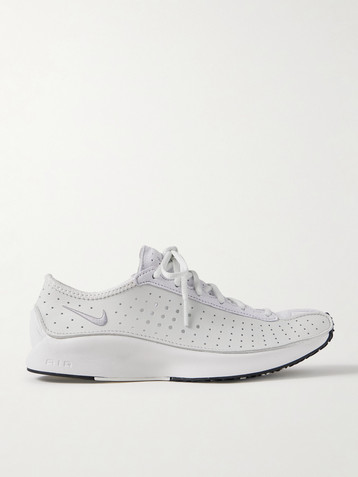 Nike Air Superfly suede and perforated leather sneakers