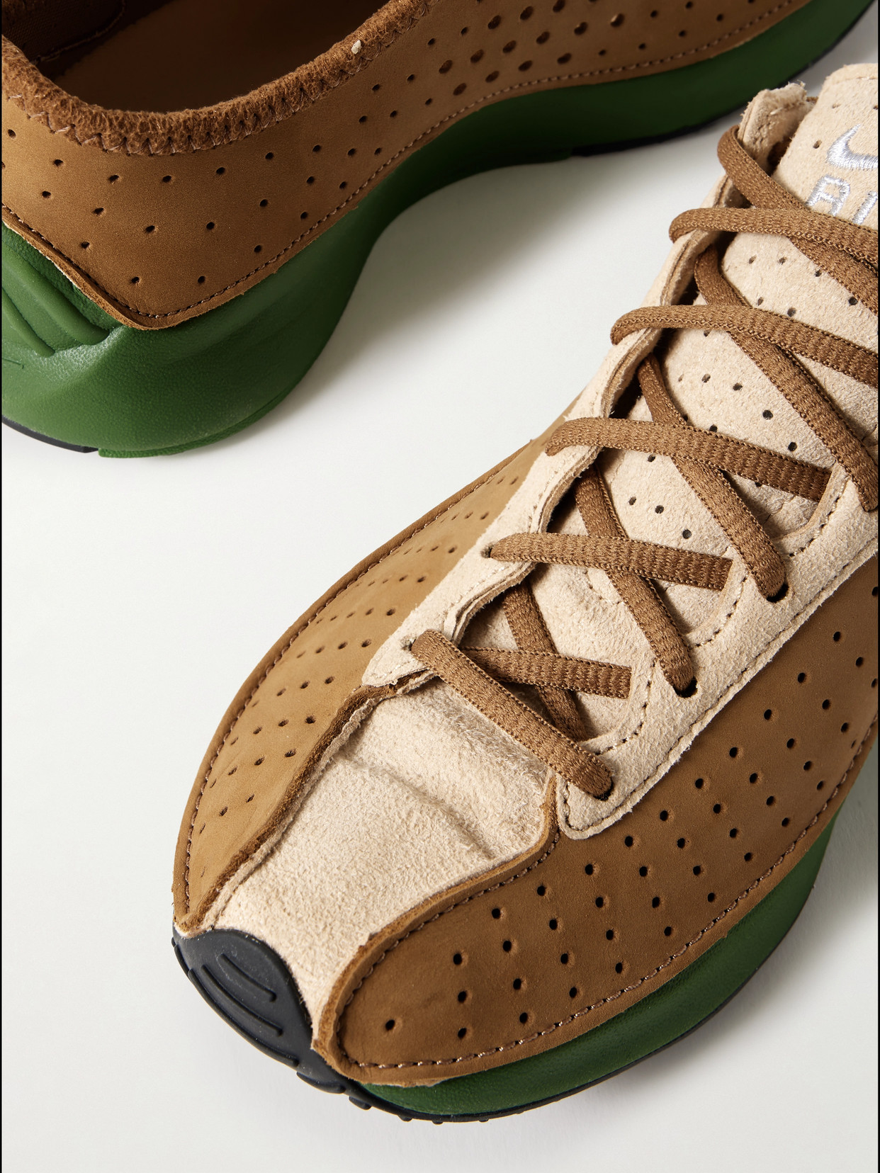 Nike Air Superfly Perforated Nubuck And Suede Sneakers