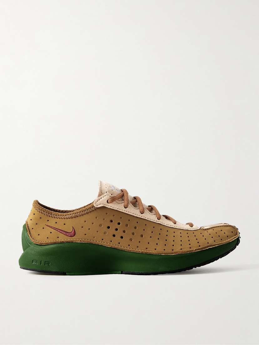 Nike Air Superfly Perforated Nubuck And Suede Sneakers