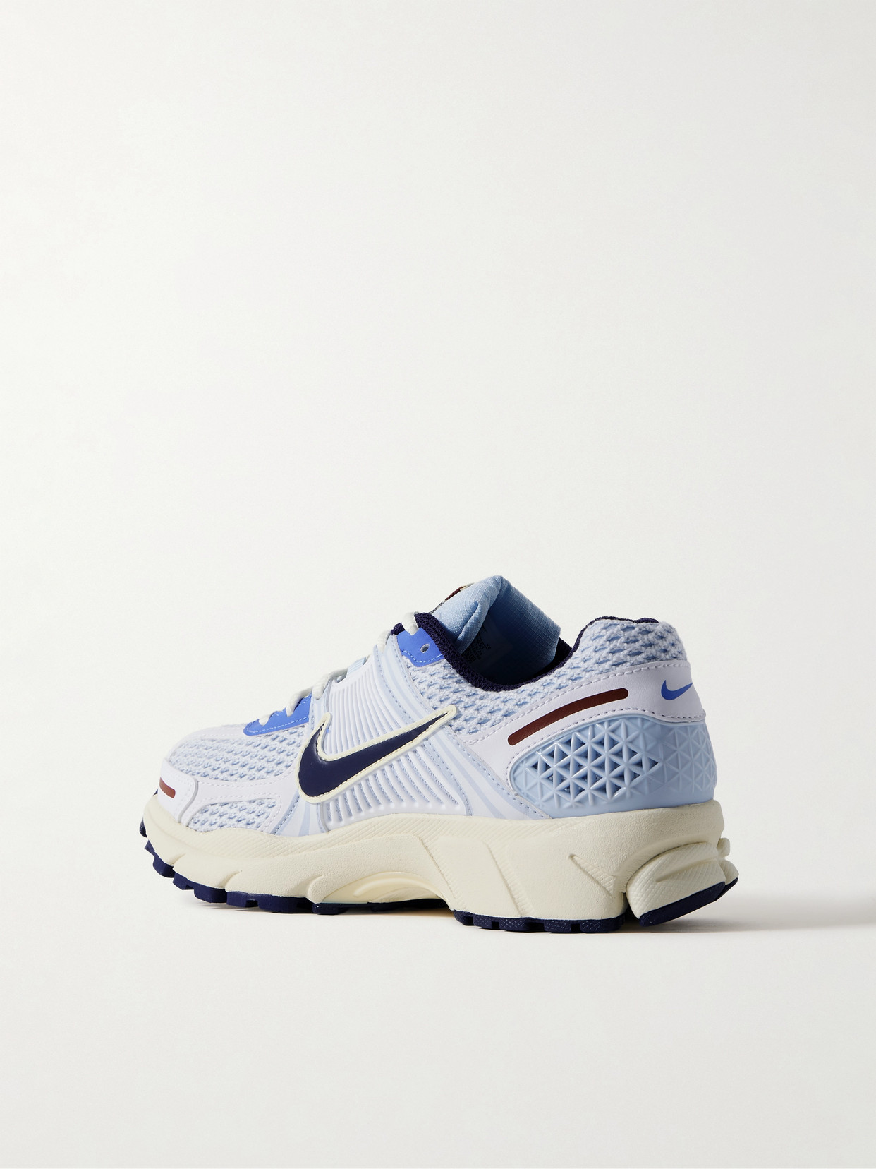 NIKE ZOOM VOMERO 5 LEATHER AND RUBBER-TRIMMED MESH SNEAKERS