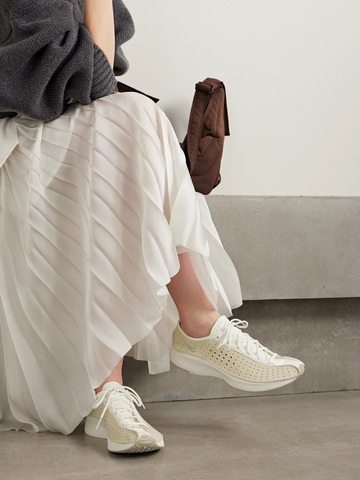 Nike Air Superfly Perforated Leather And Suede Sneakers In Yellow