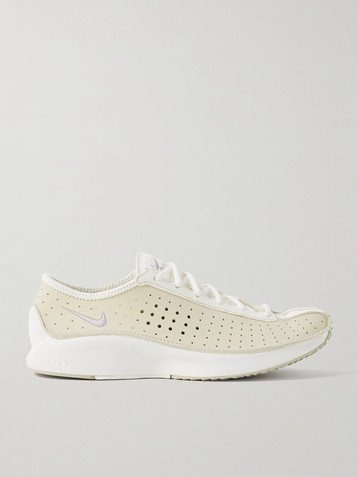 Nike Air Superfly perforated leather and suede sneakers