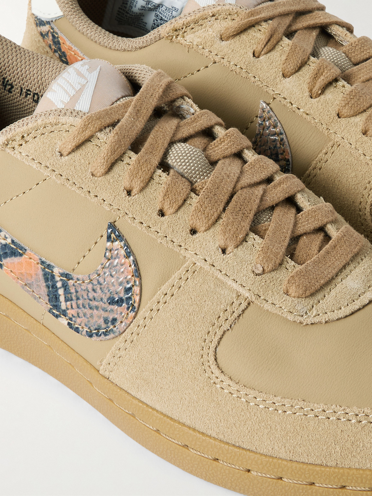 Field General Snake-Effect Leather And Sneakers