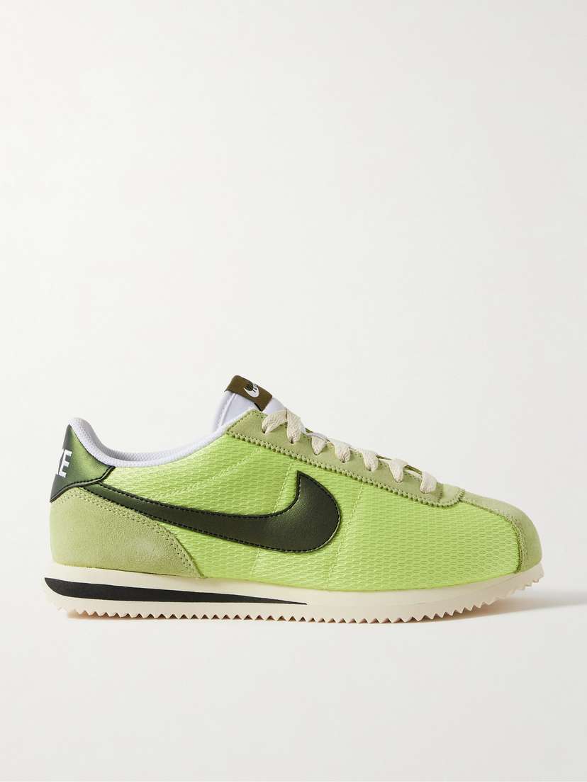 Nike Cortez Leather And Suede-trimmed Mesh Sneakers