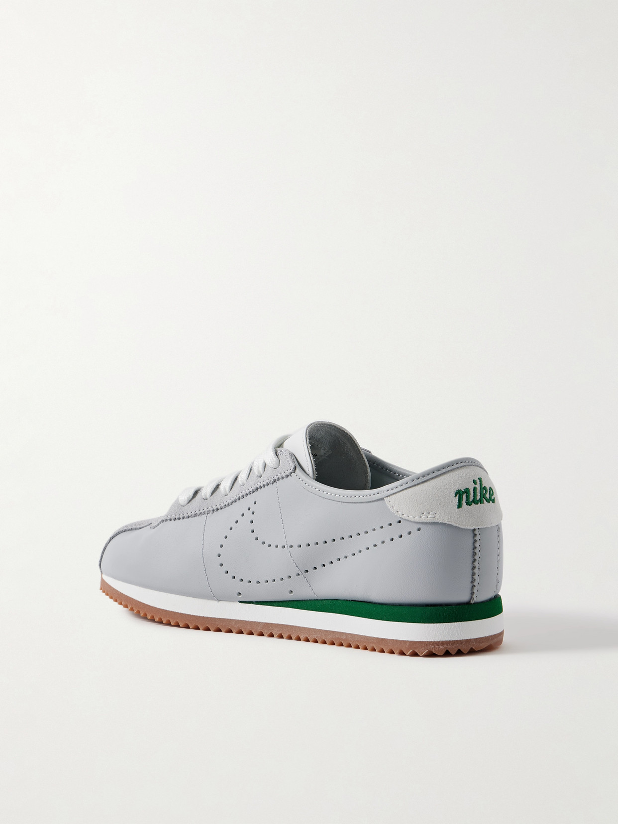 Nike Cortez Decon Suede-trimmed Perforated Leather Sneakers